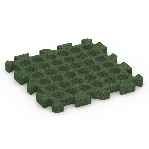 La vue du dessous ou de la face inférieure, c’est-à-dire la face inférieure de la pièce moulée WARCO 6982 - Dalles de terrain multisport au format 50 x 50 x 4 cm | 0,25 m².