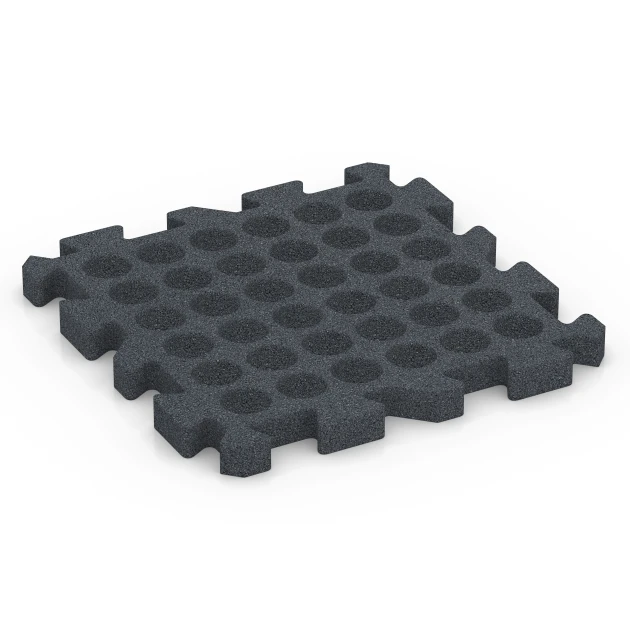 Aufsicht auf die Unterseite, also die Bodenseite von WARCO-Formteil 6983 - Ballspielplatte im Format 50 x 50 x 4 cm | 0,25 m².