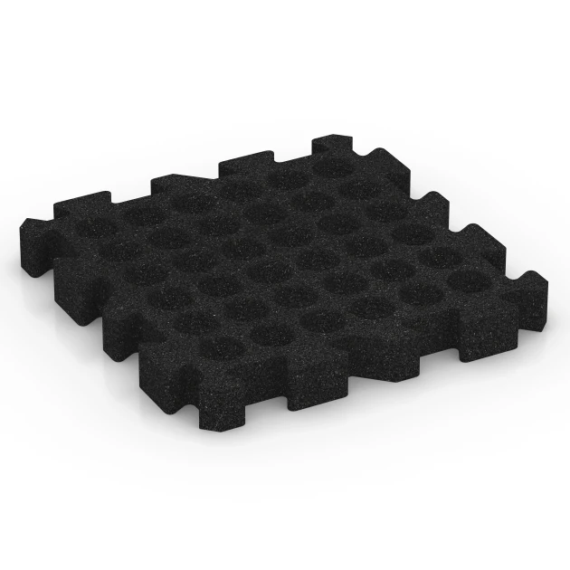 Aufsicht auf die Unterseite, also die Bodenseite von WARCO-Formteil 6405 - Rubberen speelplaatstegel – 220 cm im Format 50 x 50 x 6 cm | 0,25 m².