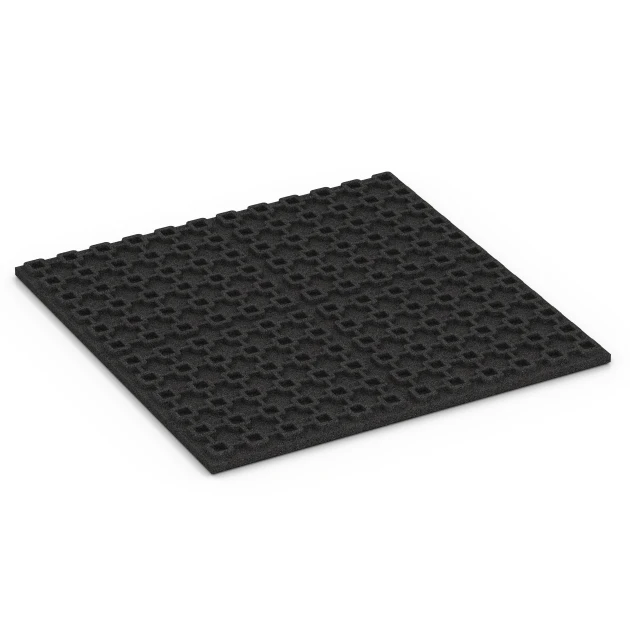 Aufsicht auf die Unterseite, also die Bodenseite von WARCO-Formteil 6383 -  im Format 100 x 100 x 4 cm.