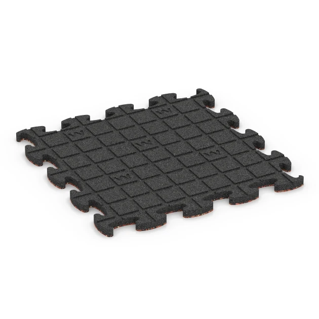 La vue du dessous ou de la face inférieure, c’est-à-dire la face inférieure de la pièce moulée WARCO 6800 - Sol agility pour chiens au format 44,6 x 44,6 x 1,8 cm.