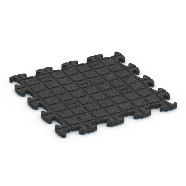 Aufsicht auf die Unterseite, also die Bodenseite von WARCO-Formteil 6830 - Fitness Active Floor System im Format 44,6 x 44,6 x 1,8 cm.