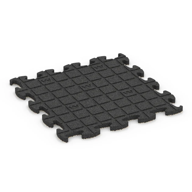 Aufsicht auf die Unterseite, also die Bodenseite von WARCO-Formteil 6865 - Fitness Max vloersysteem im Format 46 x 46 x 1,8 cm.