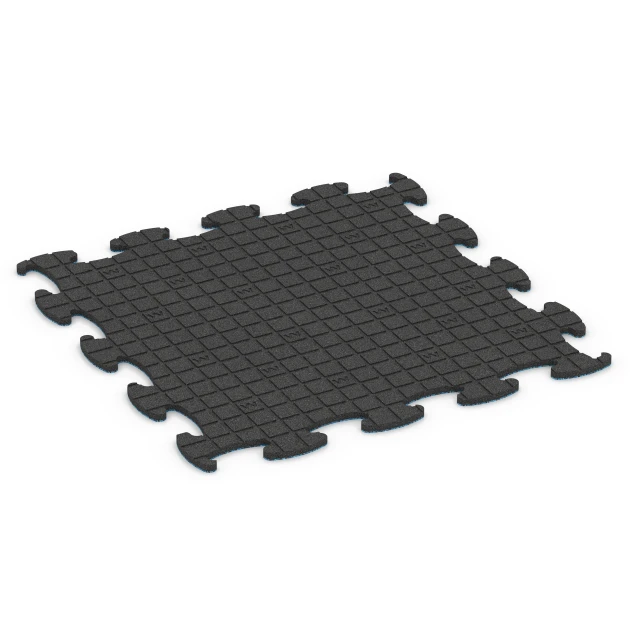 La vue du dessous ou de la face inférieure, c’est-à-dire la face inférieure de la pièce moulée WARCO 6839 - Fitness Active dalle au format 98 x 98 × 1,8 cm.