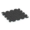 Aufsicht auf die Unterseite, also die Bodenseite von WARCO-Formteil 6947 - Terrastegels rubber im Format 46 x 46 × 2,8 cm.