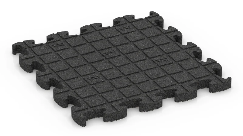 Quadratische Auflagepads mit breiten, flachen Drainagekanälen