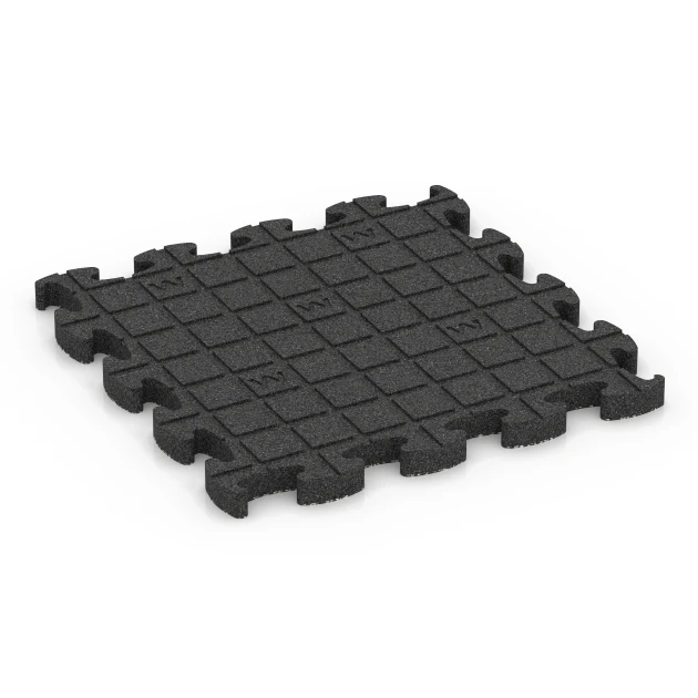 Aufsicht auf die Unterseite, also die Bodenseite von WARCO-Formteil 6877 - Fitness Max Floor System im Format 46 x 46 × 2,8 cm.