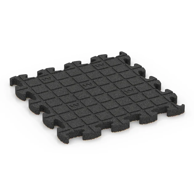 Aufsicht auf die Unterseite, also die Bodenseite von WARCO-Formteil 6880 - Fitness Max Floor System im Format 44,6 x 44,6 × 2,8 cm.