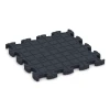 La vue du dessous ou de la face inférieure, c’est-à-dire la face inférieure de la pièce moulée WARCO 6882 - Dalle Fitness Max au format 44,6 x 44,6 × 2,8 cm.