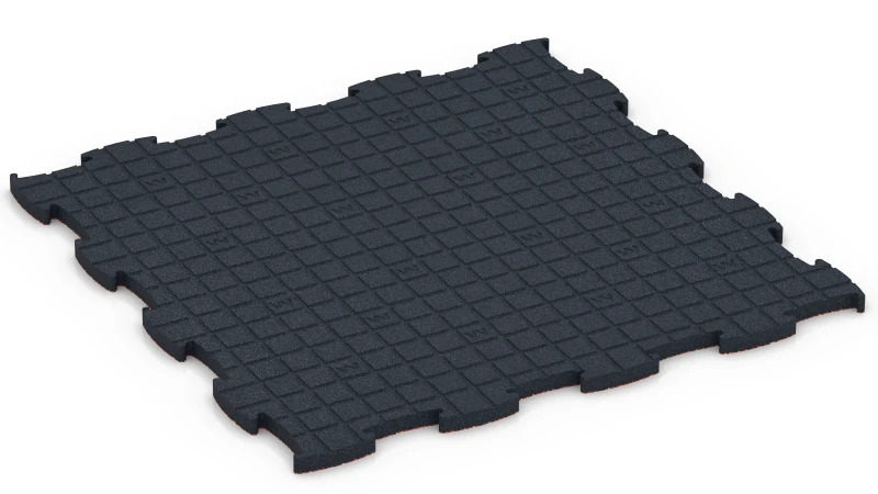 Quadratische Auflagepads mit breiten, flachen Drainagekanälen
