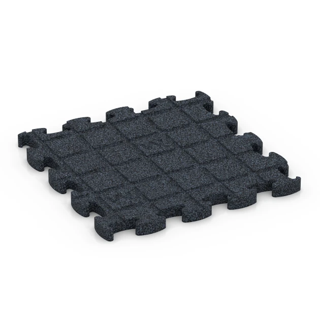Aufsicht auf die Unterseite, also die Bodenseite von WARCO-Formteil 6958 - Fitness Premium sportvloer im Format 28,9 x 28,9 x 1,8 cm.