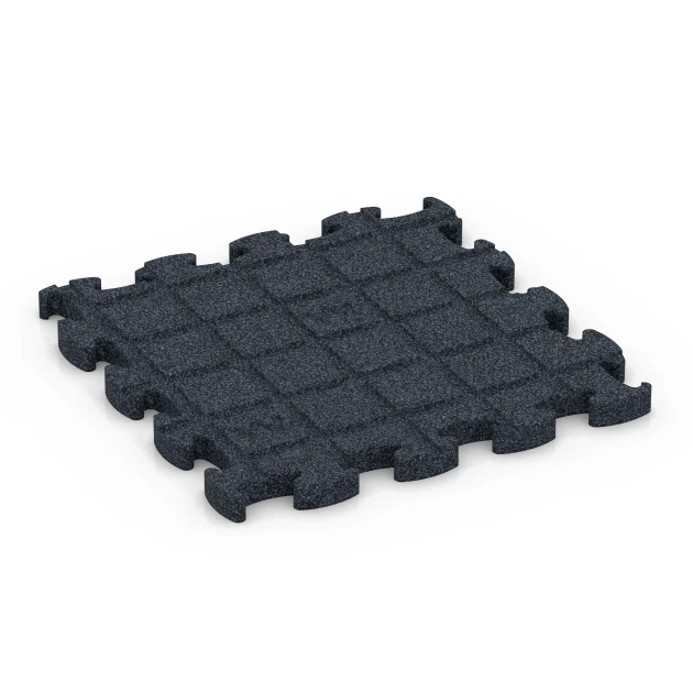 La vue du dessous ou de la face inférieure, c’est-à-dire la face inférieure de la pièce moulée WARCO 6960 - Fitness Premium sol sportif au format 45,9 x 45,9 x 1,8.