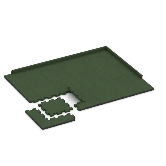 Typische Verlegung oder Einbausituation für den Artikel 4037 von WARCO - Hunde-Sportboden HD, Farbton Grasgrün in der Abmessung 500 x 500 x 40 mm.