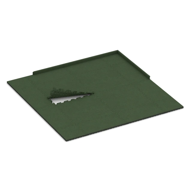 Typische Verlegung oder Einbausituation für den Artikel 4072 von WARCO - Hunde-Bodenplatte, Farbton Grasgrün in der Abmessung 100 x 100 x 4 cm | 1,00 m².