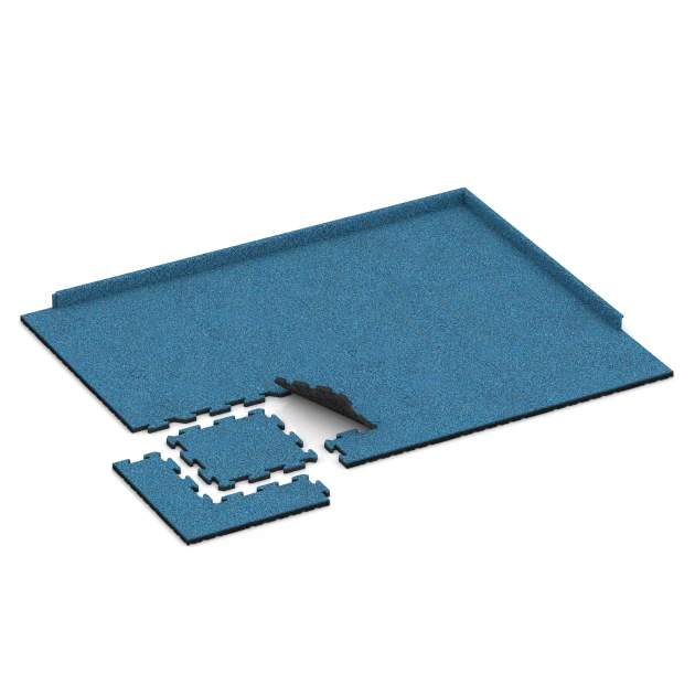 Typische Verlegung oder Einbausituation für den Artikel 2637 von WARCO - Fallschutz-Puzzlematte, Farbton Atlantik in der Abmessung 50 x 50 x 3 cm | 0,25 m².