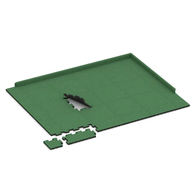 Typische Verlegung oder Einbausituation für den Artikel 5305 von WARCO - Valtegel met puzzelverbinding, Farbton Meigroen in der Abmessung 500 x 500 x 30 mm.