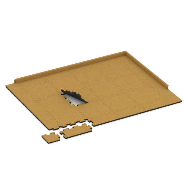 Typische Verlegung oder Einbausituation für den Artikel 5293 von WARCO - Zwembadrandtegel, Farbton Citroengeel in der Abmessung 500 x 500 x 30 mm.