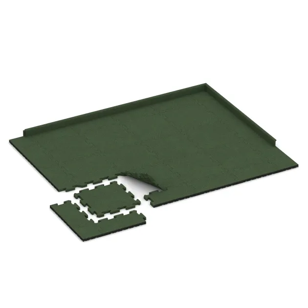 La situation d'installation typique du produit 2805 de WARCO - Revêtement sportif pour chiens HD, en couleur Vert gazon dans les dimensions 500 x 500 x 30 mm.