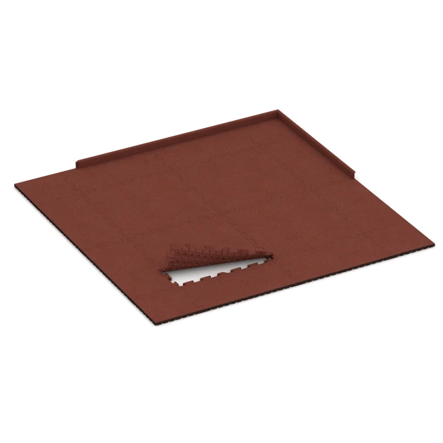 Typische Verlegung oder Einbausituation für den Artikel 3355 von WARCO - Hunde-Bodenplatte, Farbton Ziegelrot in der Abmessung 100 x 100 x 3 cm | 1,00 m².