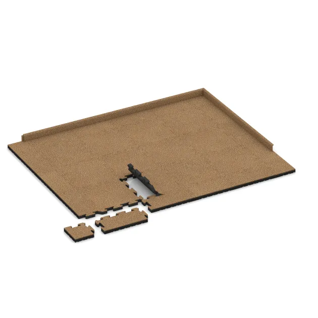 Typische Verlegung oder Einbausituation für den Artikel 4937 von WARCO - Randtegel, Farbton Rattan Lounge in der Abmessung 500 x 235 x 40 mm.