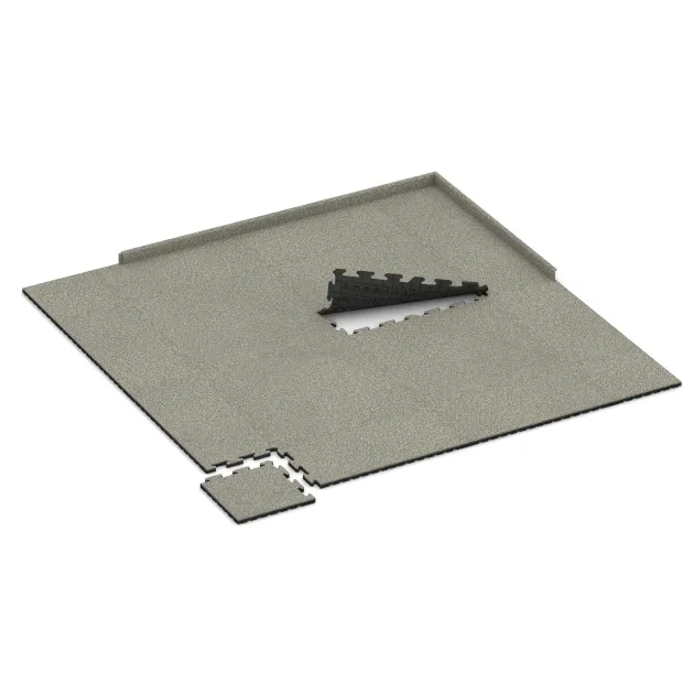 Typische Verlegung oder Einbausituation für den Artikel 5029 von WARCO - Hoektegel, Farbton Lichtgrijs Graniet in der Abmessung 485 x 485 x 30 mm.