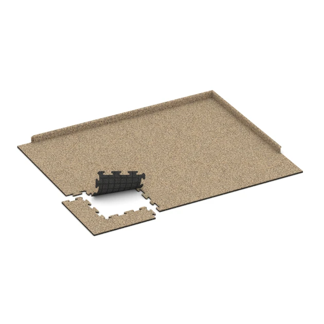 Typische Verlegung oder Einbausituation für den Artikel 0040 von WARCO - Balkon Bodenbelag, Farbton Travertin in der Abmessung 50 x 50 x 1,8 cm | 0,25 m².