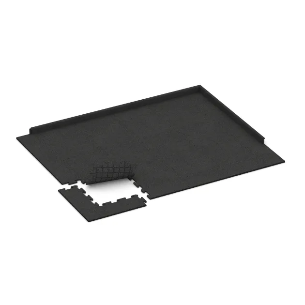 Typische Verlegung oder Einbausituation für den Artikel 6102 von WARCO - Indoor-Klickfliese, Farbton Anthrazit in der Abmessung 500 x 500 x 18 mm.