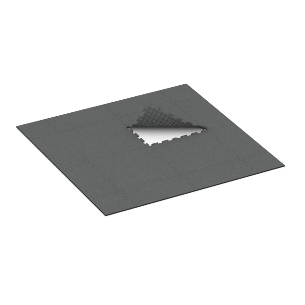 Typische Verlegung oder Einbausituation für den Artikel 0367 von WARCO - Rubberen traptegel, Farbton Leisteengrijs in der Abmessung 100 x 100 x 1,8 cm | 1,00 m².