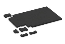 Rubber antival dubbele-T-klinkers 4,3 cm - EN 1177 ≤ 80 cm