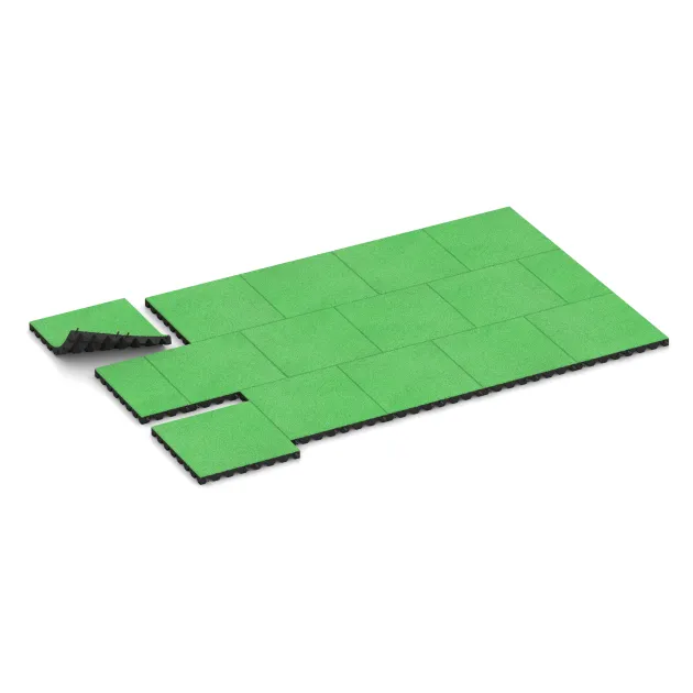 Typische Verlegung oder Einbausituation für den Artikel 0635 von WARCO - Valtegel, Farbton Meigroen in der Abmessung 500 x 500 x 45 mm.