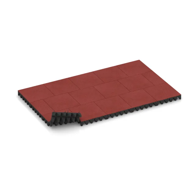 Typische Verlegung oder Einbausituation für den Artikel 0734 von WARCO - Valtegel, Farbton Koraalrood in der Abmessung 500 x 500 x 100 mm.