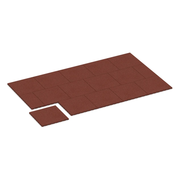 Typische Verlegung oder Einbausituation für den Artikel 0533 von WARCO - Balkontegel, Farbton Baksteenrood in der Abmessung 50 × 50 × 2,5 cm.