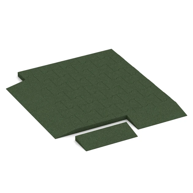 Typische Verlegung oder Einbausituation für den Artikel 2240 von WARCO - Übergangsrampe 50 × 4,3 cm, Farbton Grasgrün in der Abmessung 500 x 200 mm | 8 < 43 mm.