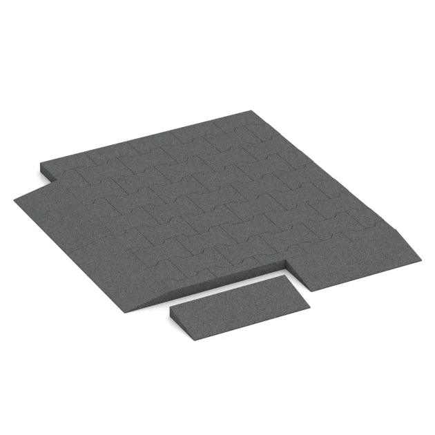 Typische Verlegung oder Einbausituation für den Artikel 2241 von WARCO - Drempelhulp 50 × 4,3 cm, Farbton Leisteengrijs in der Abmessung 500 x 200 x 43/8 mm.