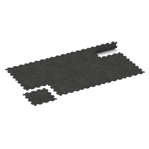 Typische Verlegung oder Einbausituation für den Artikel 0920 von WARCO - Fitnessboden Kompakt, Farbton Leicht Grau Gesprenkelt in der Abmessung 485 x 485 x 8 mm | 0,235 m².