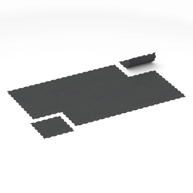 Typische Verlegung oder Einbausituation für den Artikel 6455 von WARCO - Fitnessboden Kompakt, Farbton Anthrazit in der Abmessung 50 × 50 × 0,8 cm.