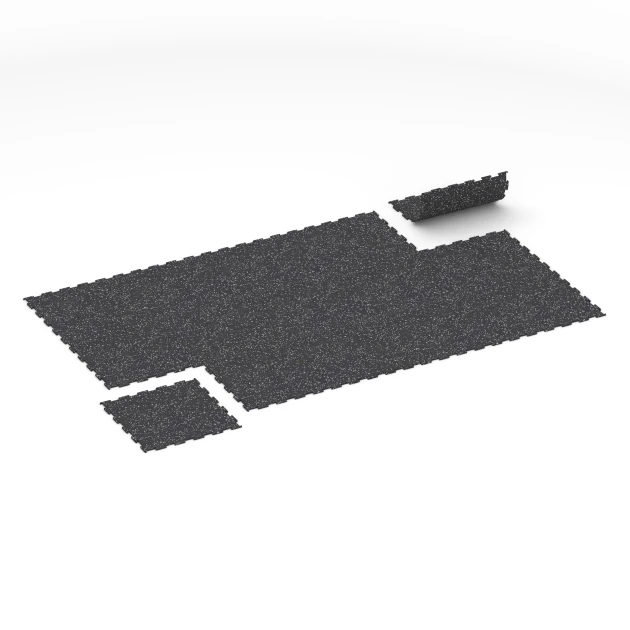 Typische Verlegung oder Einbausituation für den Artikel 6458 von WARCO - Fitnessboden Kompakt, Farbton Leicht Grau Gesprenkelt in der Abmessung 50 × 50 × 0,8 cm.