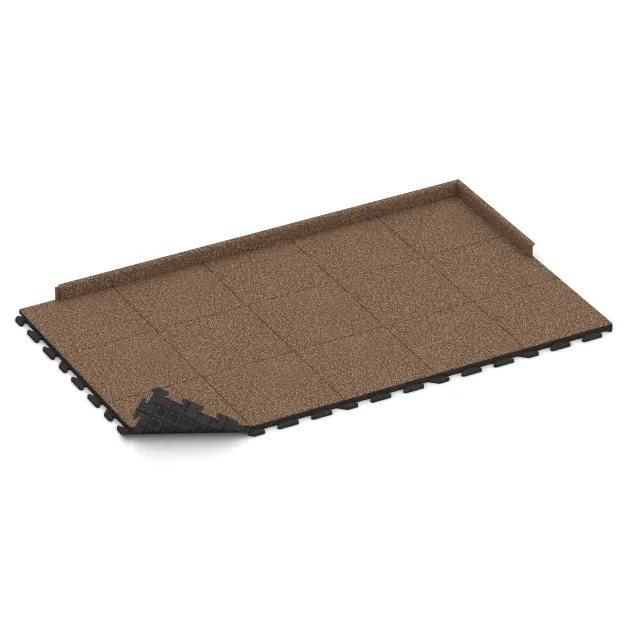 La situation d'installation typique du produit 1295 de WARCO - Dalle de terrasse Classic, en couleur Café au lait dans les dimensions 500 x 500 x 40 mm.