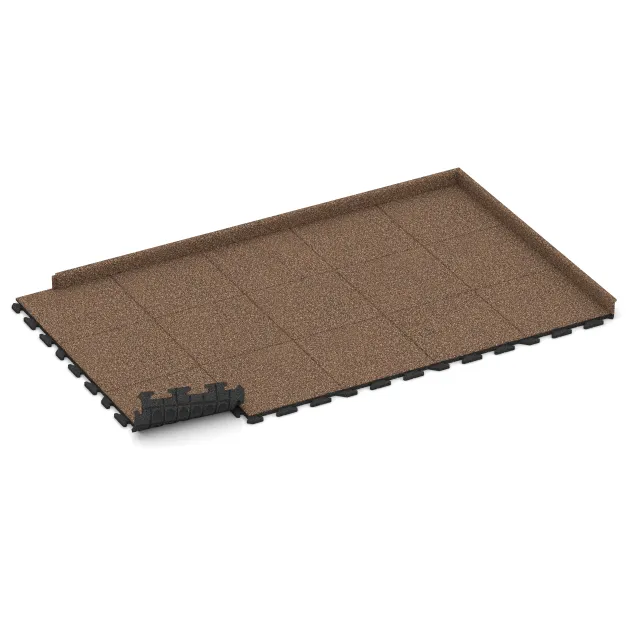 Typische Verlegung oder Einbausituation für den Artikel 1162 von WARCO - Terrassenplatte Classic, Farbton Bast & Borke in der Abmessung 500 x 500 x 30 mm.