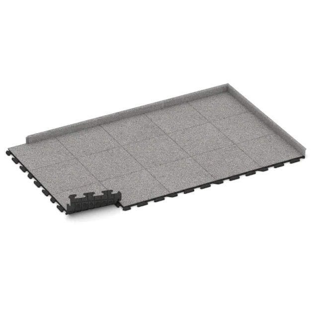 Typische Verlegung oder Einbausituation für den Artikel 4616 von WARCO - Terrassenplatte Classic, Farbton Grau Melange in der Abmessung 500 x 500 x 30 mm.