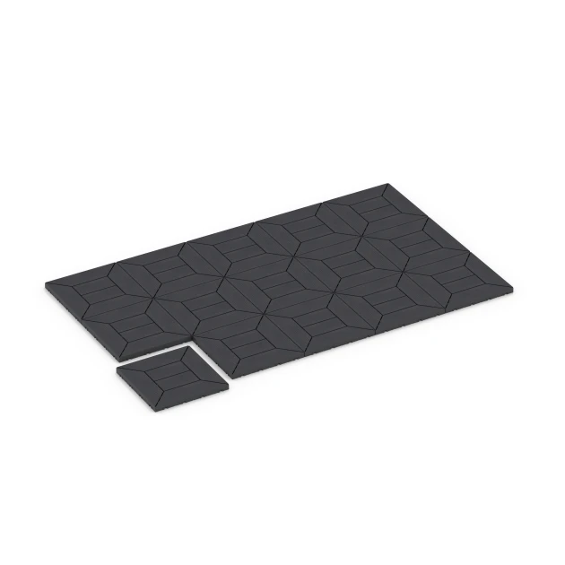 Typische Verlegung oder Einbausituation für den Artikel 6346 von WARCO - Kassettenmuster – Klickfliese, Farbton Schiefer in der Abmessung 30 x 30 x 2 cm.