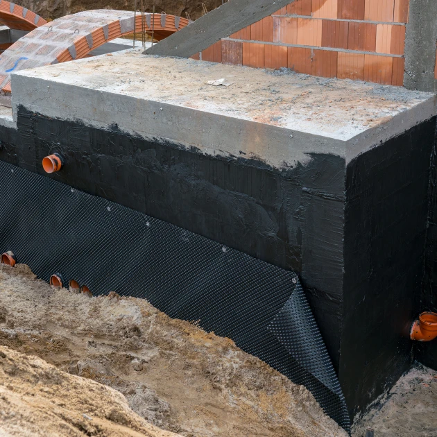 Typische Verlegung oder Einbausituation für den Artikel 0026 von WARCO - ALLESDICHT – Waterdichting, Farbton Grijs in der Abmessung 25 kg | 7,6 m².