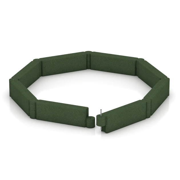 Typische Verlegung oder Einbausituation für den Artikel 2576 von WARCO - Rubberen borderblok, Farbton Grasgroen in der Abmessung 100 x 15 x 30 cm.