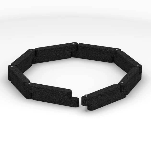 Typische Verlegung oder Einbausituation für den Artikel 6639 von WARCO - Gummi-Randstein, Farbton Anthrazit in der Abmessung 100 x 15 x 30 cm.