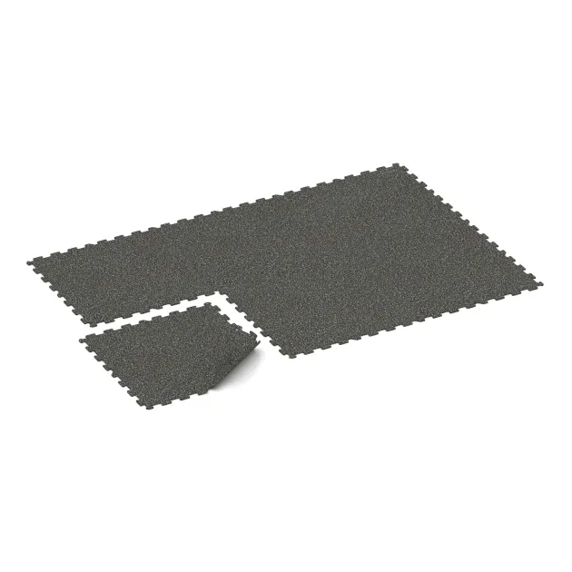 Typische Verlegung oder Einbausituation für den Artikel 1019 von WARCO - Fitnessvloer Compact, Farbton Donkergrijs Graniet in der Abmessung 970 x 970 x 8 mm.