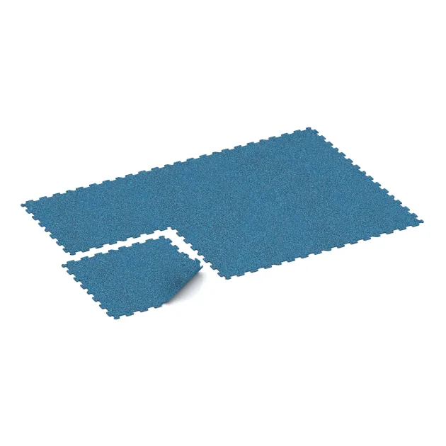 Typische Verlegung oder Einbausituation für den Artikel 1029 von WARCO - Fitnessvloer Compact, Farbton Atlantisch in der Abmessung 970 x 970 x 8 mm.
