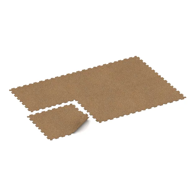 Typische Verlegung oder Einbausituation für den Artikel 1032 von WARCO - Fitnessvloer Compact, Farbton Rattan Lounge in der Abmessung 970 x 970 x 8 mm.