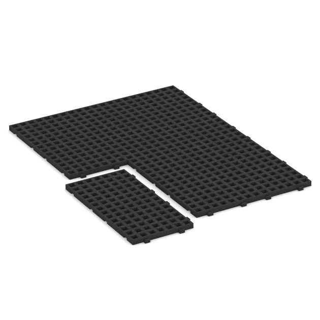 Typische Verlegung oder Einbausituation für den Artikel 5274 von WARCO - Valtegel grasrooster speelplaats, Farbton Anthraciet in der Abmessung 1000 x 500 x 45 mm.