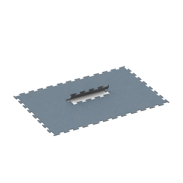 Typische Verlegung oder Einbausituation für den Artikel 6158 von WARCO - Fitness Performance Elite Trainingsvloer, Farbton Oud zilver in der Abmessung 100 x 100 x 1 cm | 1,00 m².