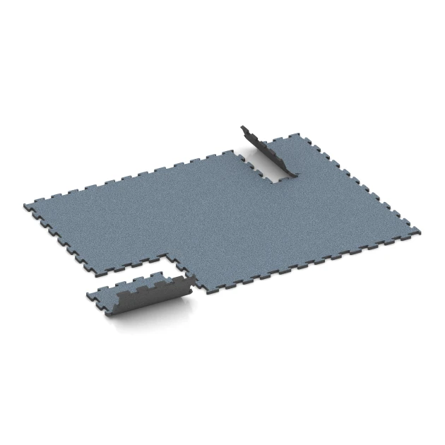 Typische Verlegung oder Einbausituation für den Artikel 6168 von WARCO - Fitness Performance Elite Trainingsvloer, Farbton Oud zilver in der Abmessung 50 x 50 x 2 cm | 0,25 m².